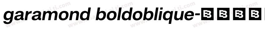garamond boldoblique字体转换